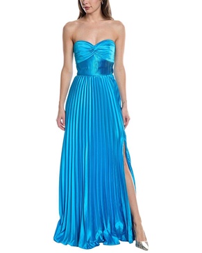 stef pleated gown