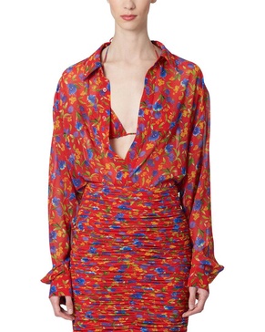 balloon sleeve button down top