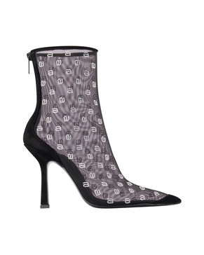 delphine boots 105 - alexander wang - mesh - black