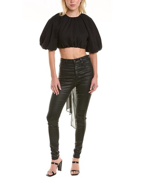 admiration linen-blend top