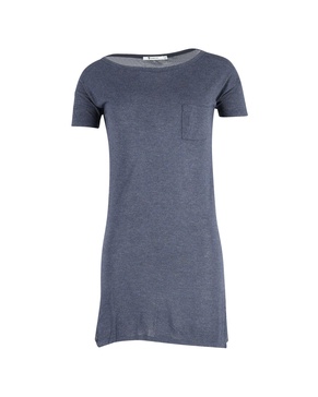 t by alexander wang scoop neck mini dress in blue rayon