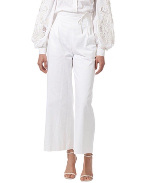 high-waist wide leg cropped pant