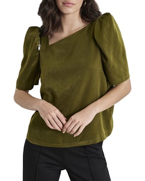short sleeve asymmetrical top