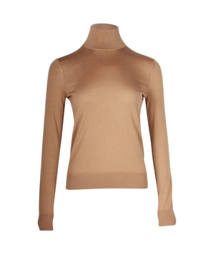 turtleneck sweater in brown regal wool