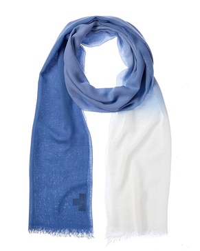 cashmere-blend dip dye wrap