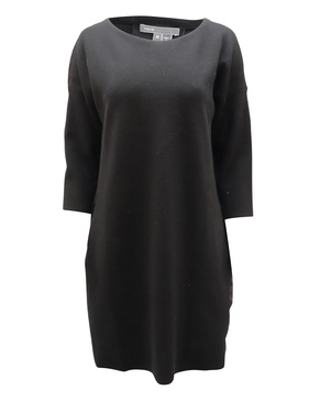 sweater dress in black wool
