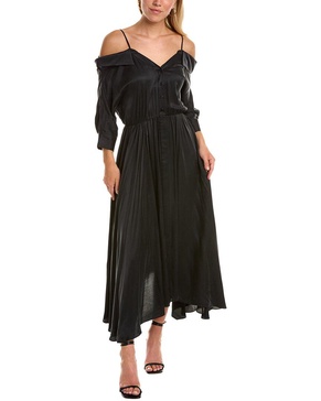 SIMKHAI Kiari Silk-Blend Shirtdress