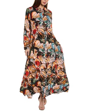 teardrops maxi shirtdress