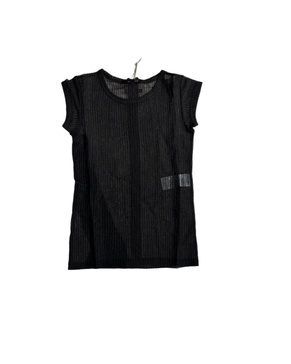 womens transparent fitted t-shirt in black