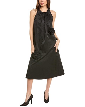 halter loose fit midi dress