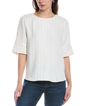 metallic stripe blouse
