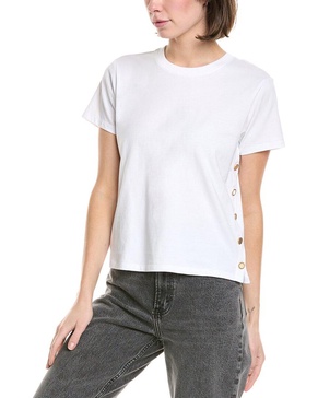 FRAME Button Placket T-Shirt