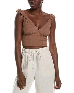 crinkle flutter sleeve top