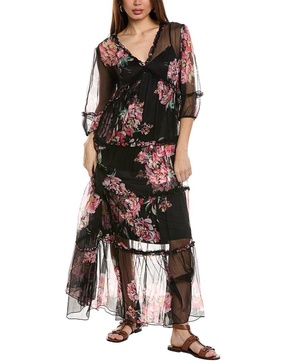 lizzy ruffle maxi dress