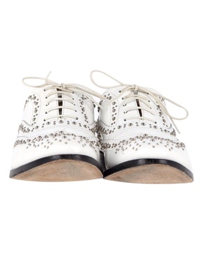 church's studded brogues in white leather