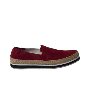 espadrille sneakers in red suede