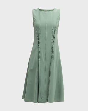 giselle midi dress with lace-up detail