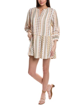 embroidered mini dress