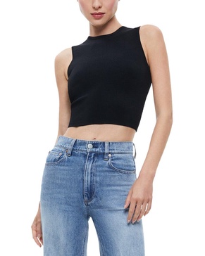 loe lace up back sleeveless sweater
