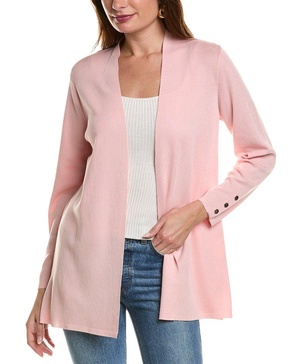 Anne Klein Women's Carmel Self Edge Kissing Front Cardigan