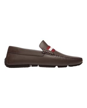 waltec 6230207 men's chocolate calf plain leather loafers