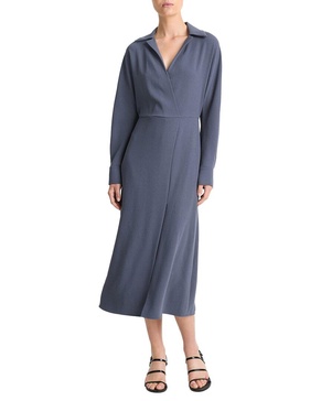 shaped collar dolman sleeve dress