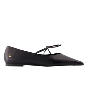 nikki ballerinas -  - leather - black