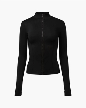 women's active zip-up sweatshirt in black