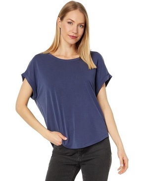sandwash dolman t shirt womens xs (0-2) navy short sleeveless jdm103