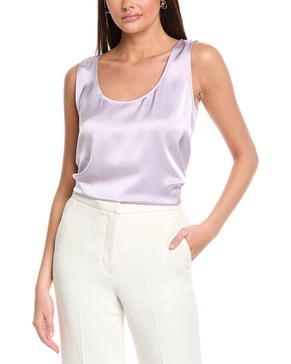 liquid satin scoop neck shell