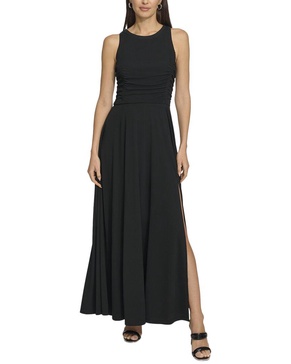 sleeveless mesh maxi dress