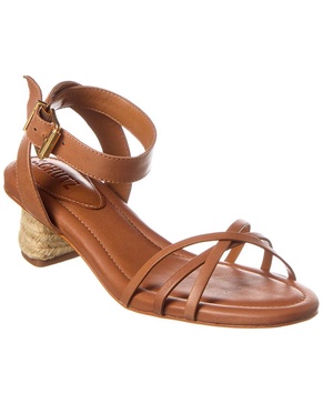 alexandra mid block leather sandal