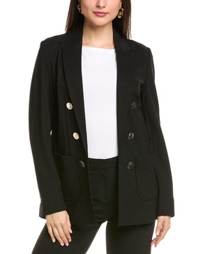 compression faux double-breasted jacket