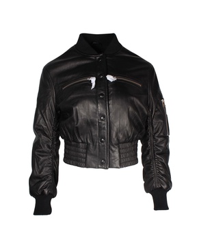 colombe bomber jacket in black leather