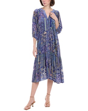 yoka burnout midi dress