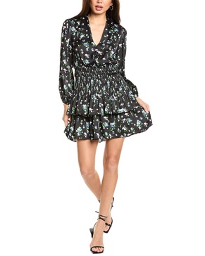 smocked mini dress