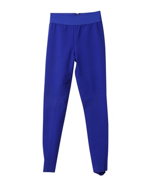 high waisted stretch skinny pants in blue cotton