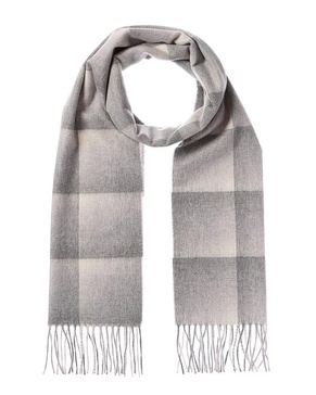 cashmere ombre grid cashmere scarf