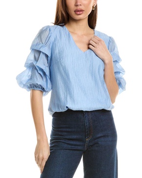 bubble sleeve blouse