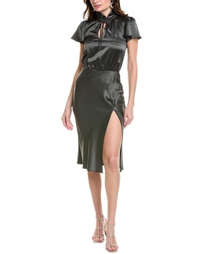 victoria silk midi dress