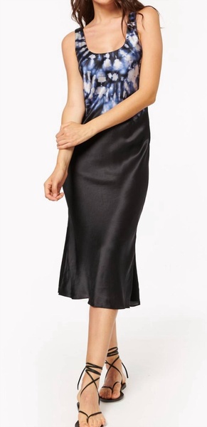 evelyn dress in dark tie dye
