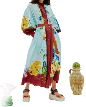 dahlia shirtdress in multi