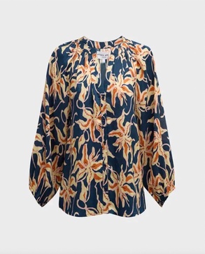 mitte top in naturaleza floral