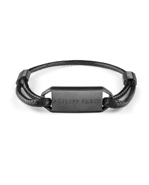 plein tag calf leather bracelet