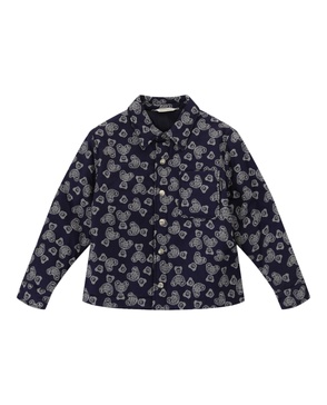 bear logo padded cotton jacket