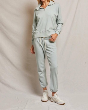 stevie fleece easy sweatpant in fresh mint