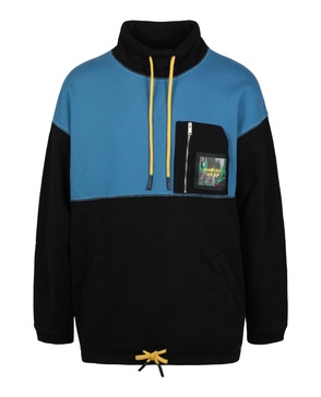 logo patch mockneck sweatershirt