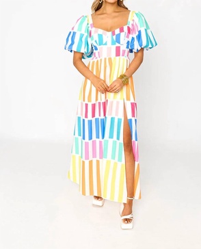 jacqueline newport maxi dress in multicolor
