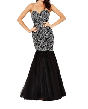long prom dress in black
