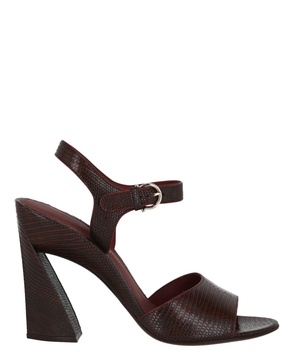 aede lizard embossed heel sandal